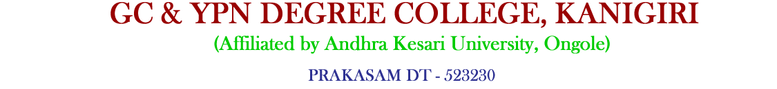 GC & YPN DEGREE COLLEGE, KANIGIRI